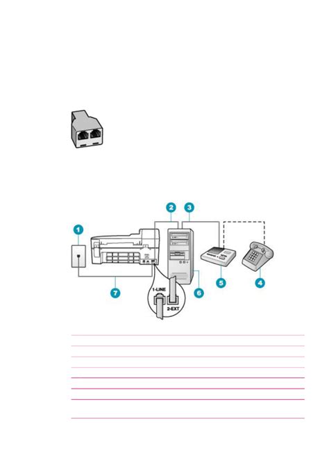 사례 J 컴퓨터 전화 접속 모뎀 및 자동 응답기와 음성 팩스 회선 공유 Hp Officejet J5730