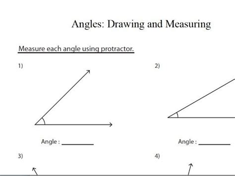 Drawing And Measuring Angles Maths Worksheet Teaching Resources