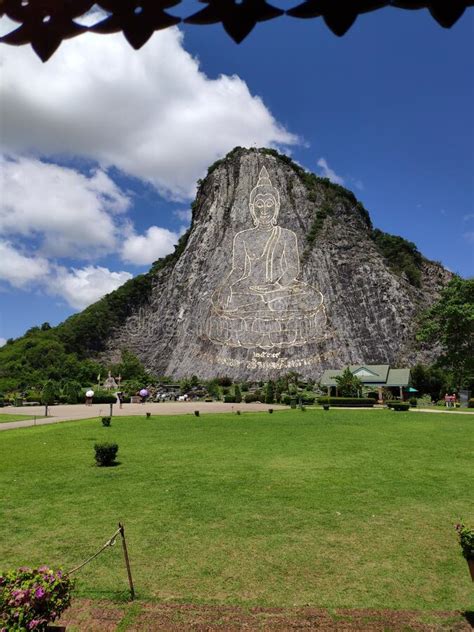 Buddha Berg Oder Khao Chi Chan Pattaya Thailand Stockbild Bild Von