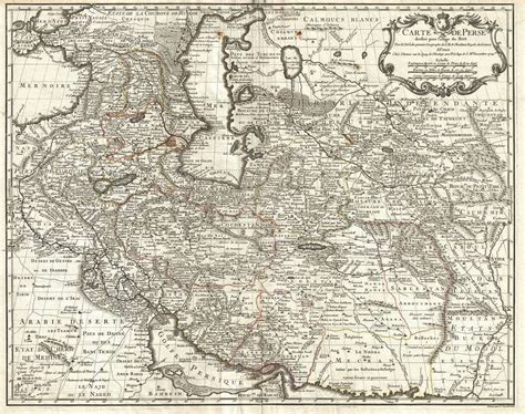 1724 De L Isle Map Of Persia Iran Iraq Afghanistan Geographicus