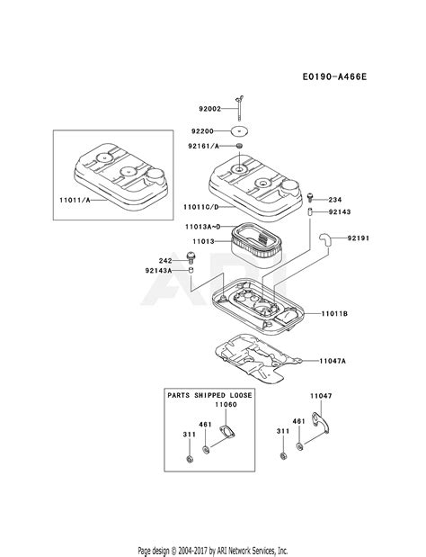 Kawasaki Fd620d As17 4 Stroke Engine Fd620d Parts Diagram For Air Filter Muffler