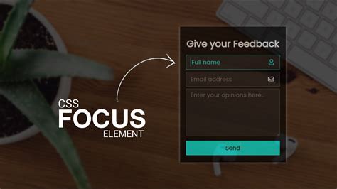 Feedback Form Design In HTML CSS CSS Focus Element