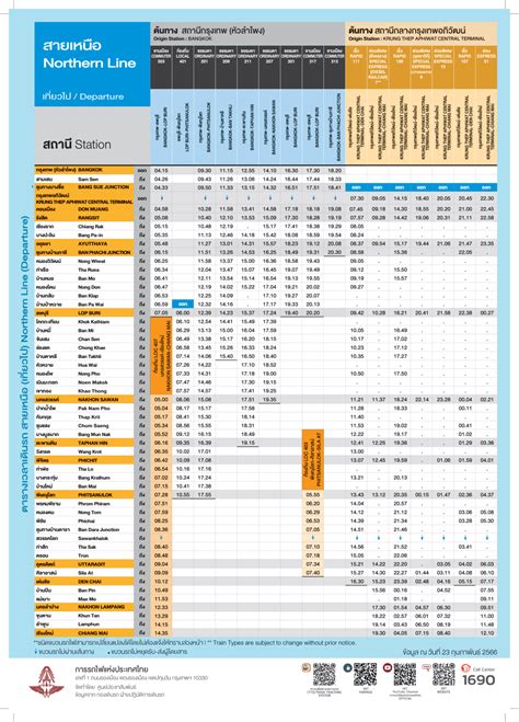 Srt Thailand Train Timetables State Railway Of Thailand ตารางเวลาการ