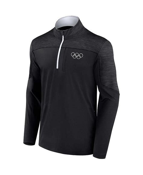 Fanatics Mens Black Olympic Games Defender Half Zip Top Macys