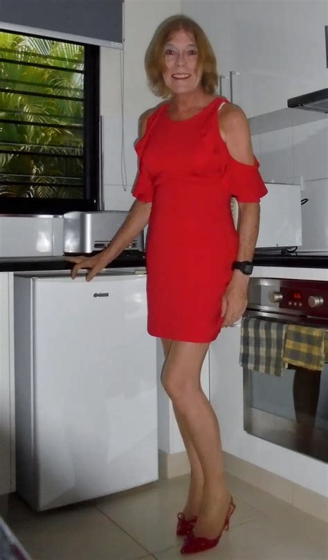 My Sleeveless Red Dress Crossdresser Heaven