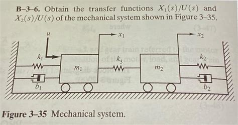 Solved B Obtain The Transfer Functions X S U S And Chegg