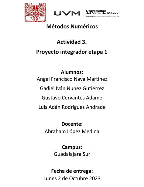 A3 AFNM Actividad trees MÈtodos NumÈricos Actividad 3 Proyecto