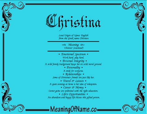 Christina Meaning Of Name