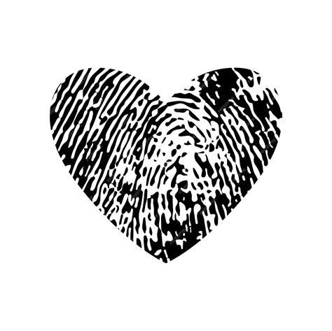 Premium Vector Ink Fingerprint Heart Love Romantic Filings Symbol Love Thumb Print Couple