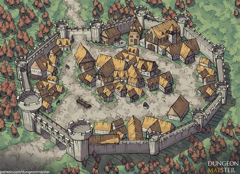 Country Keep Battlemaps Fantasy Town Fantasy City Map Fantasy World