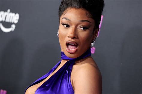 Megan Thee Stallion Cleavage Premiere Purple Gown Hot Celebs Home