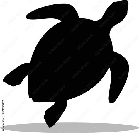 Sea Turtles Silhouette Cute Sea Turtles Vector Silhouette Cute Sea