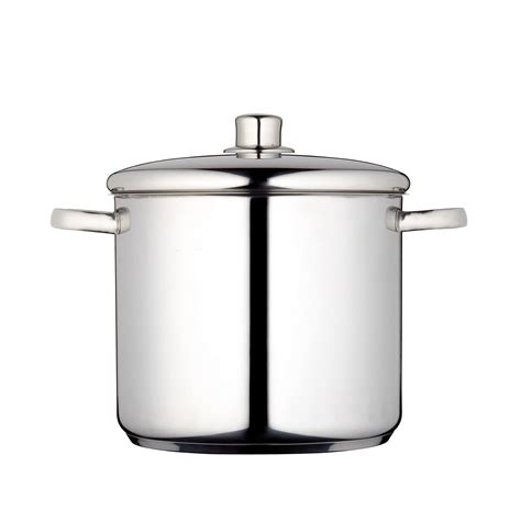 Masterclass Stock Pot With Lid L Cm Induction Safe Stainless