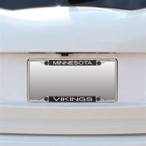 Minnesota Vikings Small Over Small Carbon Fiber License Plate Frame