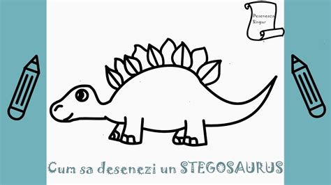 Cum Sa Desenezi Un Stegosaurus Dinozaur Deseneaza Singur Invata