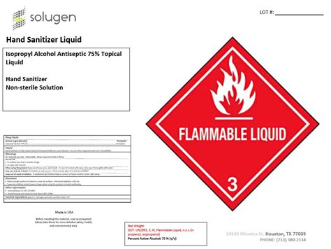 Isopropyl Alcohol Ghs Label