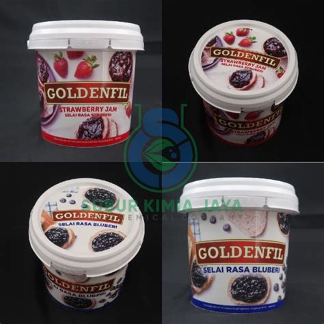 Goldenfil Strawberry Blueberry Fruit Jam 1 Kg Selai Stroberi Bluberi