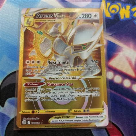 Carte Pok Mon Arceus Vstar Gold Full Art Stars Tincelantes