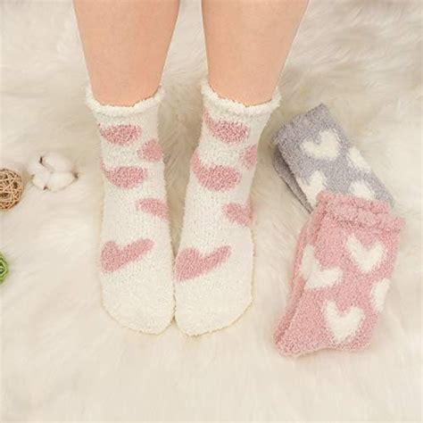 QKURT 5 Paires Chaussettes Polaires Hiver Pilou Pilou Chaussette