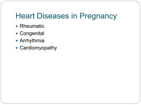 Cardiac Diseases In Pregnancy Pptx