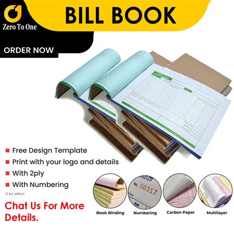 Custom Bill Book A A Ply Ply Ncr Customized Company Bill