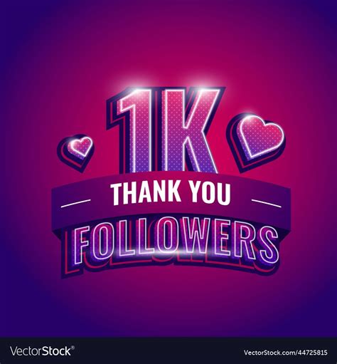 Thank You For K Followers Vector Image On Vectorstock