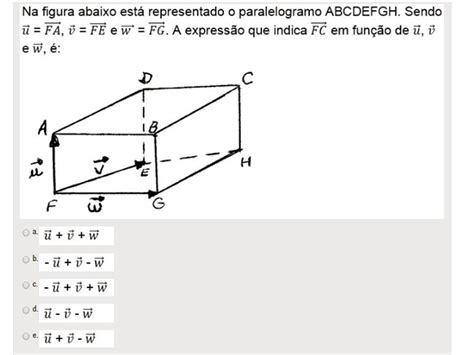 Considere Abcdefgh Um Paralelepípedo