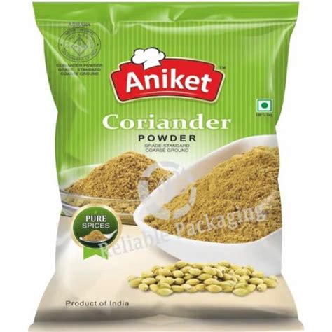 Plastic Heat Seal Zipper Gm Coriander Powder Packaging Pouch At Rs