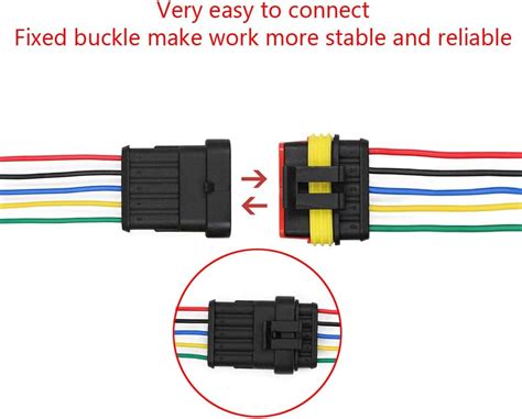 Buy Esupport 5 Pin Way Car Auto Waterproof Electrical Connector Plug Socket Kit With Wire Awg