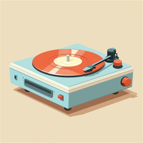 Premium Ai Image Cartoon Vintage Vinyl Record Player 3d