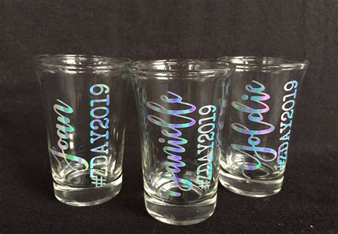 Personalized Shot Glasses Bachelorette Party Custom Shot Etsy