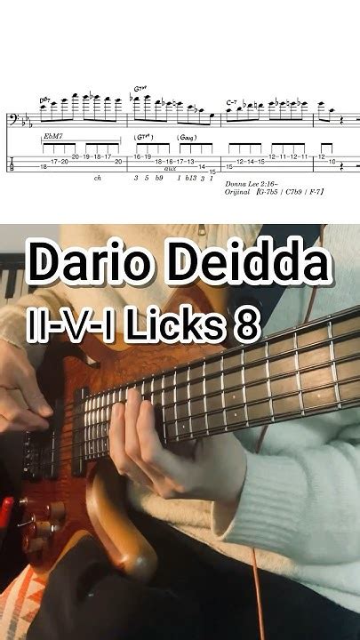 Dario Deidda Ⅱ Ⅴ Ⅰ Licks 8 Youtube