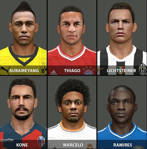 7 Facepack Pacote De Rostos PES 2014 Brazilians W Patchs