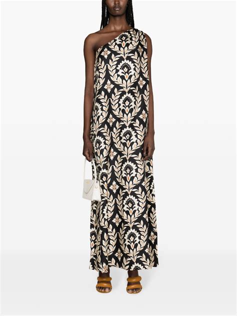 La Doublej Floral Print Silk Maxi Dress Farfetch