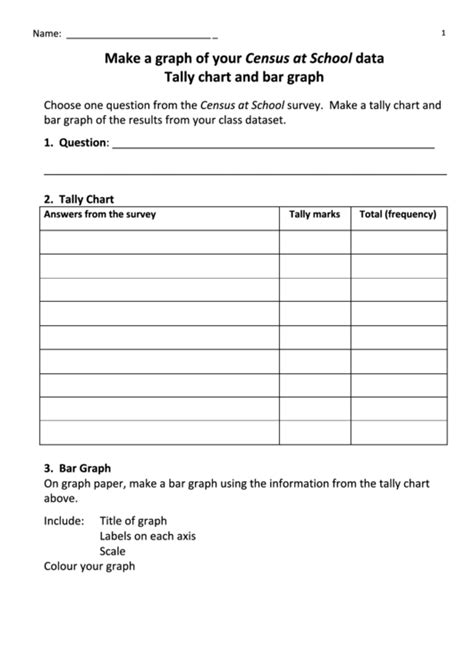 Tally Chart And Bar Graph Worksheet Printable Pdf Download