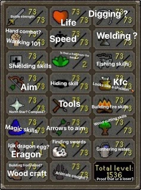 Got my gf to name all osrs stats, now I’m thinking of selling her ...