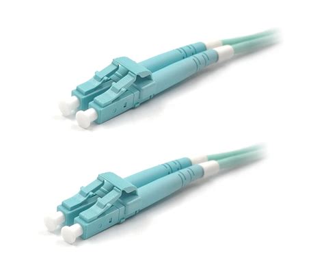 Lc Upc To Lc Upc Duplex Fiber Optic Patch Cable Multimode Om3 1 Meter Fibertronics Inc