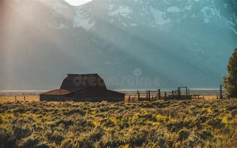 Parque Nacional Grande De Teton Do Celeiro De Moulton Imagem De Stock