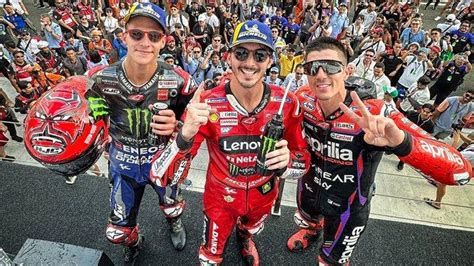 klasemen motogp  terbaru bagnaia ganas  motogp indonesia gusur