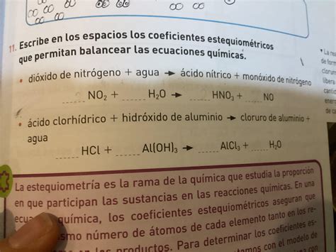 Me ayudarían a balancear estas ecuaciones químicas con su explicación