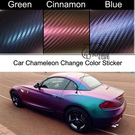 Car Styling Cm And Cm Pvc Chameleon D Carbon Fiber Vinyl Film