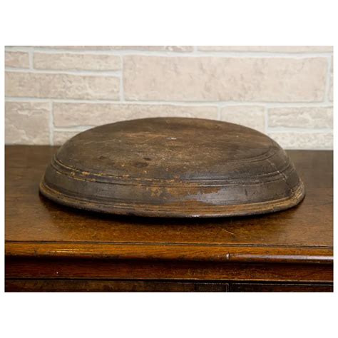 Antique Rustic Large Round Turned Wooden Dough Bowl Ruby Lane