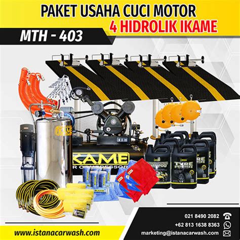 Paket Usaha Cuci Motor Hidrolik Mth Istana Teknik