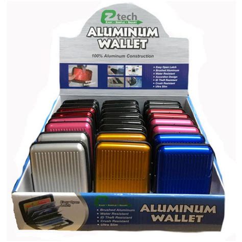 24 Wholesale Aluminum Wallet Solid Colors - at - wholesalesockdeals.com