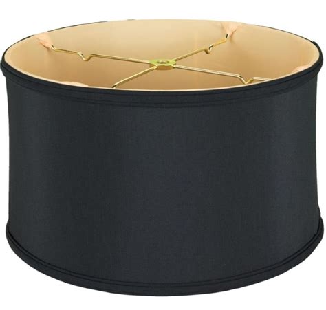 Silk Black Drum Lamp Shade