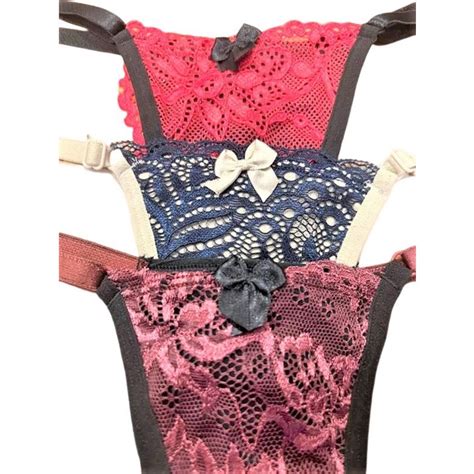 Kit Calcinhas De Renda Tanga Fio Lingerie Calcinha Shopee Brasil