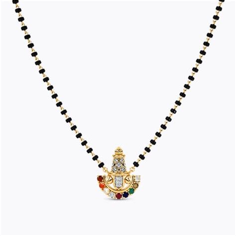 Buy Vishu Diamond Gemstone Mangalsutra Online Caratlane