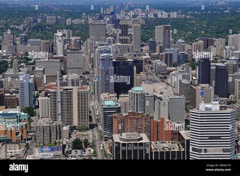 Toronto Ontario Canada Jun16 2009 Aerial View Over The City