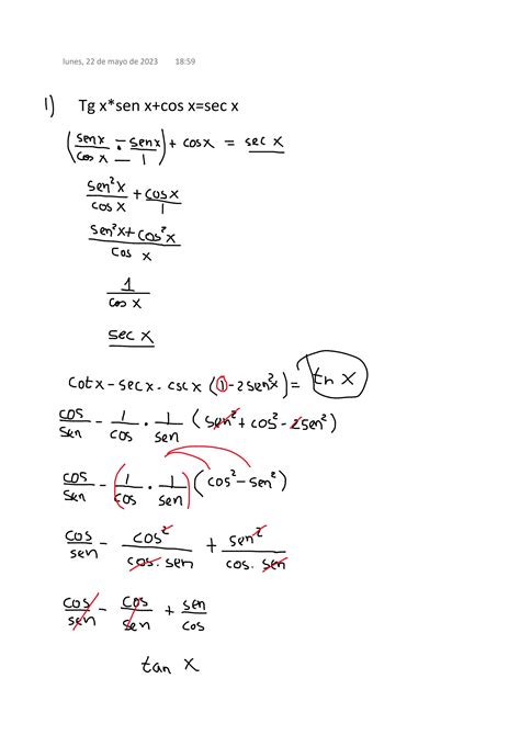 SOLUTION Identidades Trigonom Tricas Studypool