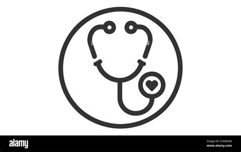 Stethoscope Graphic Icon Stethoscope Sign Isolated On White Background